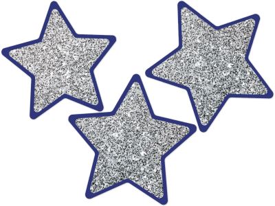 Sparkle and Shine Solid Silver Glitter Stars Cut-Outs - Carson-Dellosa Publishing - Gra planszowa - Carson Dellosa Education - 9781483852171 - 12 stycznia 2019