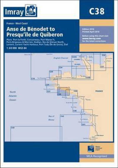 Cover for Imray · Imray Chart C38: Anse de Benodet to Presqu'ile de Quiberon (Paperback Book) [New edition] (2016)