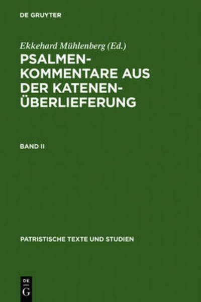 Cover for Ekkehard Muehlenberg · Psalmenkommentare.2 (Book) (1977)