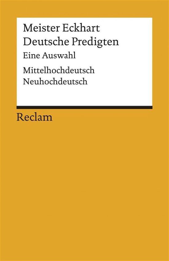 Cover for Meister Eckhart · Reclam UB 18117 M.Eckhart.Dts.Predigten (Bog)