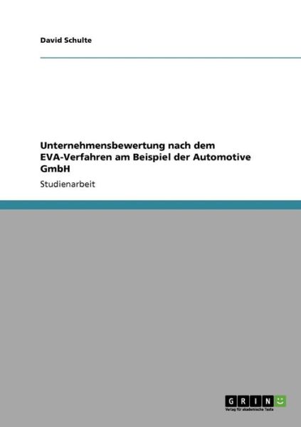 Cover for Schulte · Unternehmensbewertung nach dem (Book) [German edition] (2013)