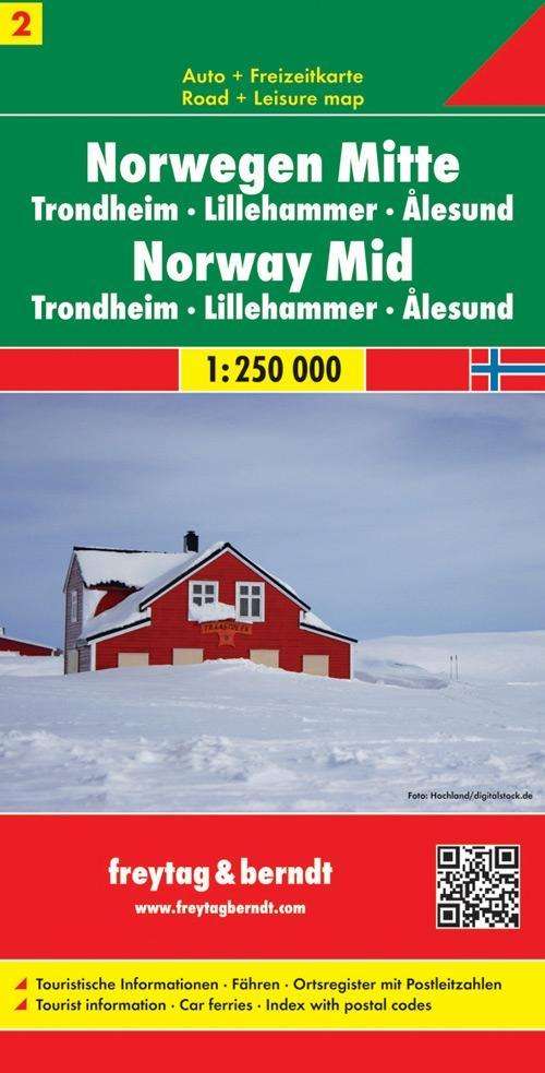 Cover for Freytag &amp; Berndt · Norway Central - Trondheim - Lillehammer - Alesund Sheet 2 Road Map 1:250 000 (Map) (2017)