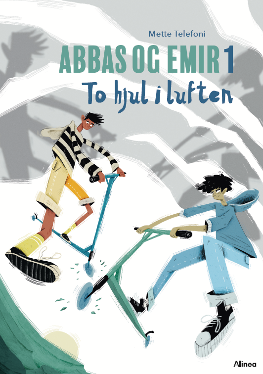 Cover for Mette Telefoni · Abbas og Emir: Abbas og Emir, To hjul i luften, Rød Læseklub (Innbunden bok) [1. utgave] (2023)