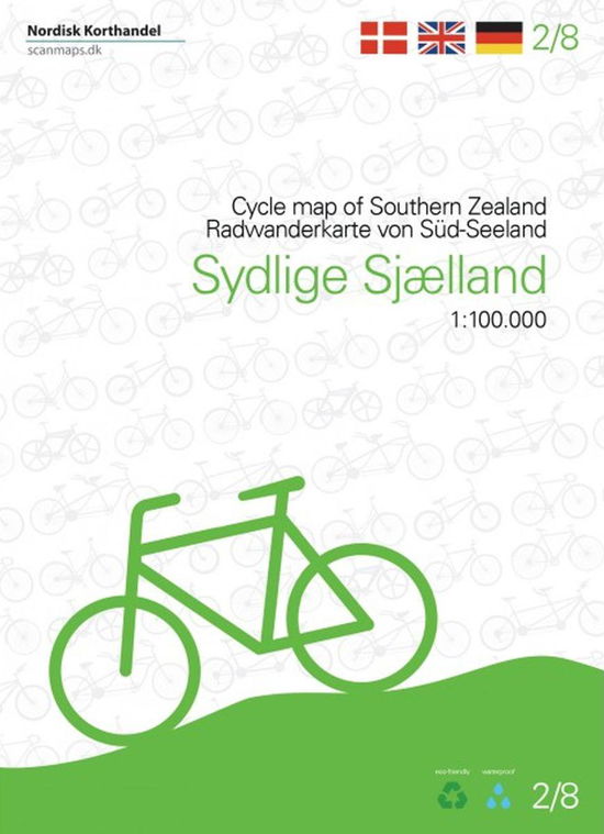 Cover for Jens Erik Larsen · Sydlige Sjælland cykelkort (Bog) [3. udgave] (2017)