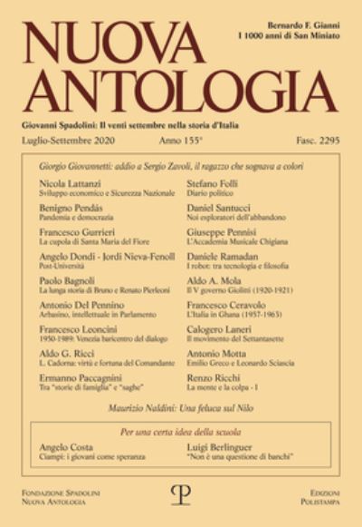 Cover for Edizioni Polistampa · Nuova Antologia - A. CLV, N. 2295, Luglio-Settembre 2020 (Paperback Book) (2021)