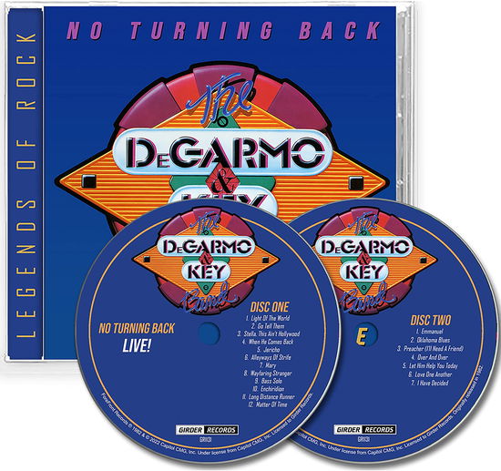 Cover for Degarmo &amp; Key · No Turning Back Live (CD) (2022)