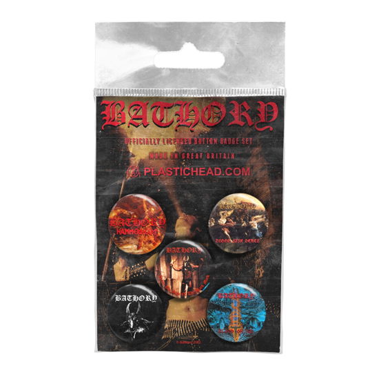 Bathory Button Badge Set - Bathory - Produtos - BLACK MARK - 0803341562172 - 11 de fevereiro de 2022