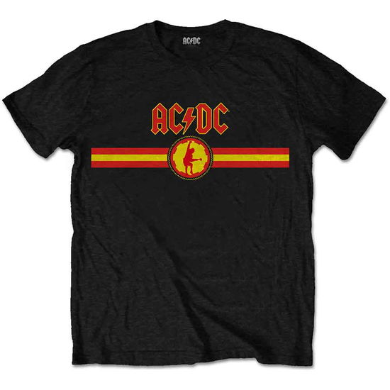 Cover for AC/DC · AC/DC Unisex T-Shirt: Logo &amp; Stripe (T-shirt) [size M] [Black - Unisex edition]