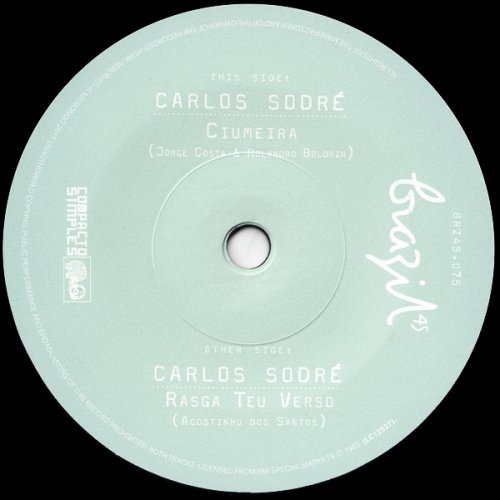 Cover for Carlos Sodre · Ciumeira / Rasga Teu Verso (LP) (2018)
