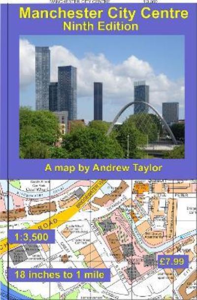 Cover for Andrew Taylor · Manchester City Centre Map : 18 inches to 1 mile (Pocketbok) [9 Revised edition] (2021)