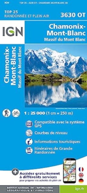 Chamonix-Mont-Blanc / Massif du Mont Blanc - TOP 25 - Ign - Kirjat - Institut Geographique National - 9782758554172 - maanantai 17. huhtikuuta 2023