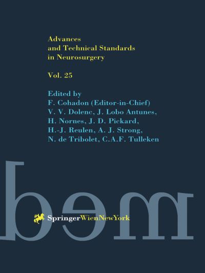 Cover for Emiko Banfield · Advances and Technical Standards in Neurosurgery - Advances and Technical Standards in Neurosurgery (Hardcover Book) [1999 edition] (1999)