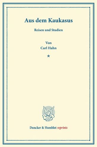 Cover for Hahn · Aus dem Kaukasus. (Book) (2013)