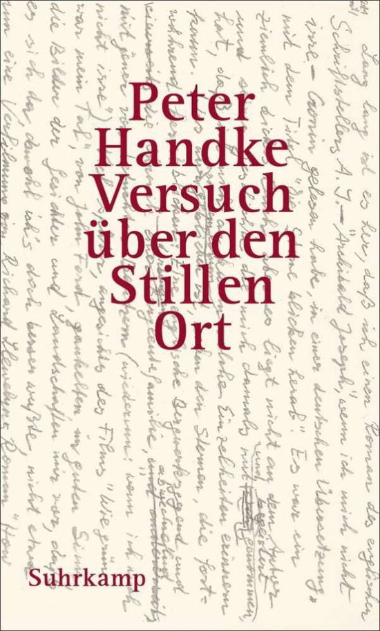 Cover for Peter Handke · Handke:versuch Ã¼ber Den Stillen Ort (Bog)