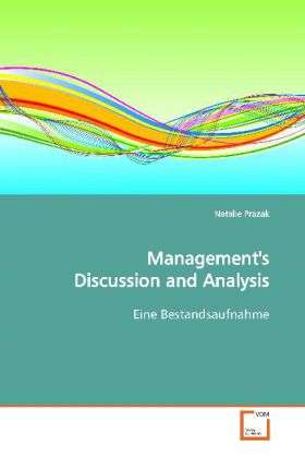 Cover for Prazak · Management's Discussion and Anal (Book)