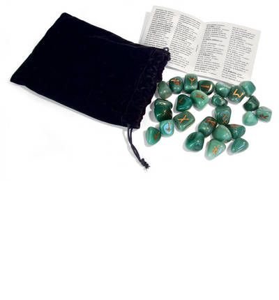 Green Aventurine Runes Bookshelf Edition - Lo Scarabeo - Merchandise - Lo Scarabeo - 9788865270172 - 27. april 2011