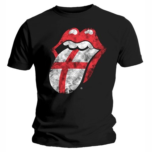The Rolling Stones Unisex T-Shirt: England Tongue - The Rolling Stones - Produtos - ROFF - 5055295383173 - 7 de julho de 2016