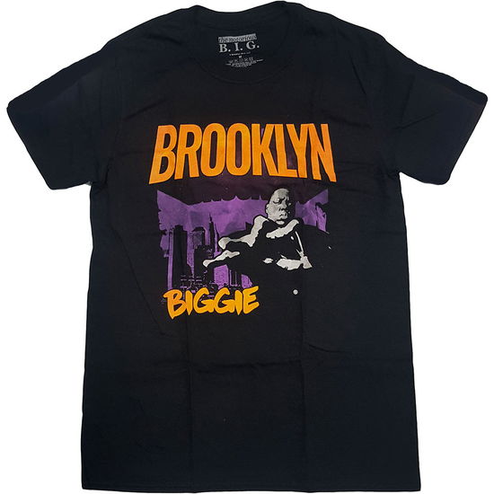 Biggie Smalls Unisex T-Shirt: Brooklyn Orange - Biggie Smalls - Koopwaar -  - 5056368639173 - 