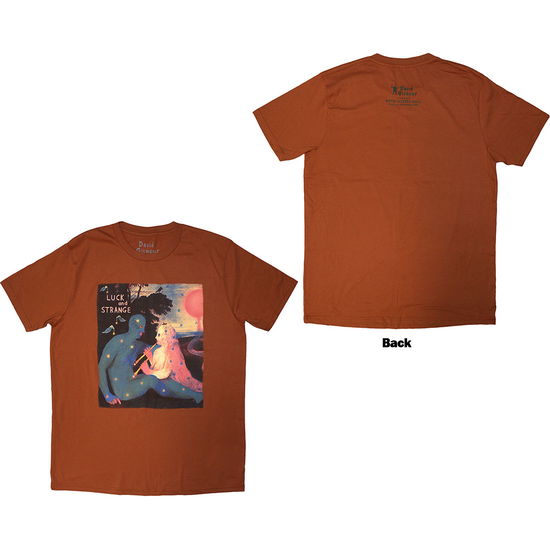 Cover for David Gilmour · David Gilmour Unisex T-Shirt: Luck &amp; Strange London 2 (Orange) (Back Print &amp; Ex-Tour) (T-shirt) [size S]