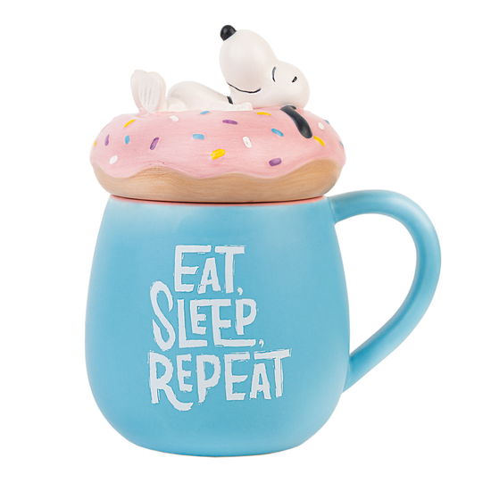 Cover for Peanuts: Grupo Erik · SNOOPY - Eat-Sleep-Repeat - 3D Mug + Lid - 500 ml (Toys)