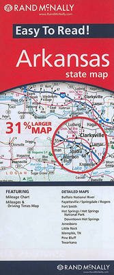 Cover for Rand Mcnally · Arkansas State Map (Rand Mcnally Easy to Read!) (Landkarten) [Map edition] (2010)