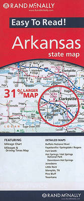 Cover for Rand Mcnally · Arkansas State Map (Rand Mcnally Easy to Read!) (Map) [Map edition] (2010)