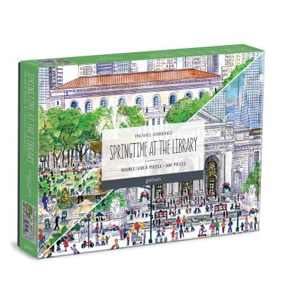 Cover for Galison · Michael Storrings Springtime at the Library 500 Piece Double-Sided Puzzle (SPIL) (2021)