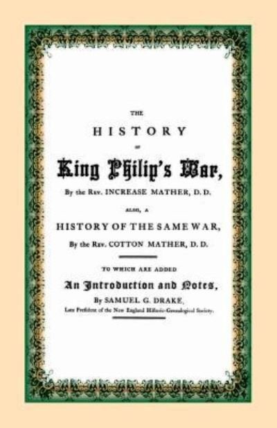 Cover for Increase Mather · History of King Philip's War (Taschenbuch) (2019)