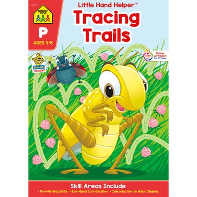 School Zone Tracing Trails Workbook with Stickers - School Zone - Books - School Zone - 9781601591173 - October 1, 2019