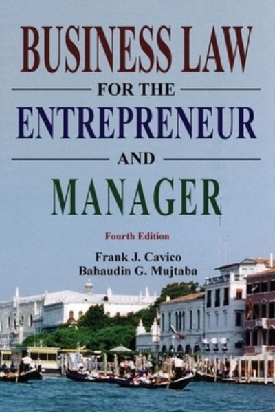 Cover for Frank J Cavico · Business Law for the Entrepreneur and Manager (Paperback Book) (2019)