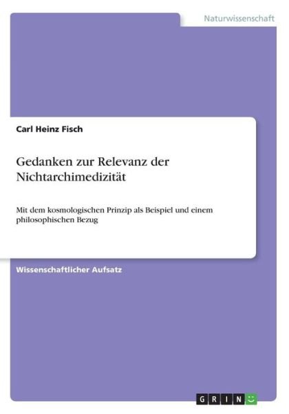 Cover for Fisch · Gedanken zur Relevanz der Nichtar (Book)