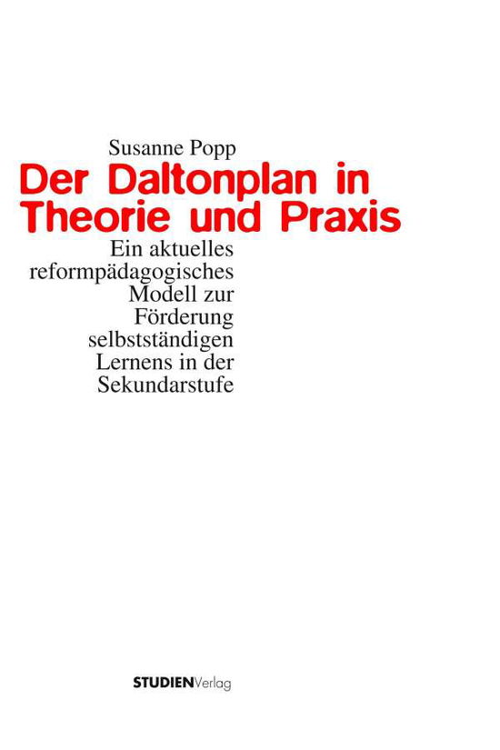 Cover for Susanne Popp · Der Daltonplan In Theorie Und Praxis (Book)