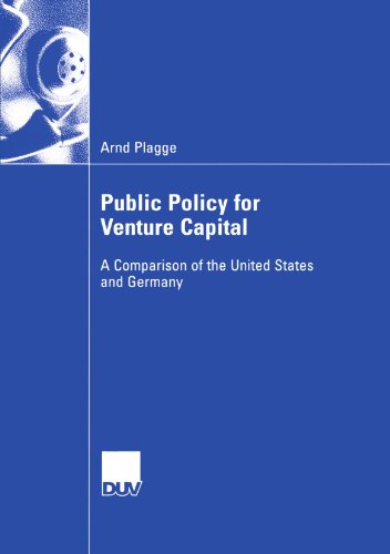 Cover for Arnd Plagge · Public Policy for Venture Capital: A Comparison of the United States and Germany (Paperback Book) [2006 edition] (2006)