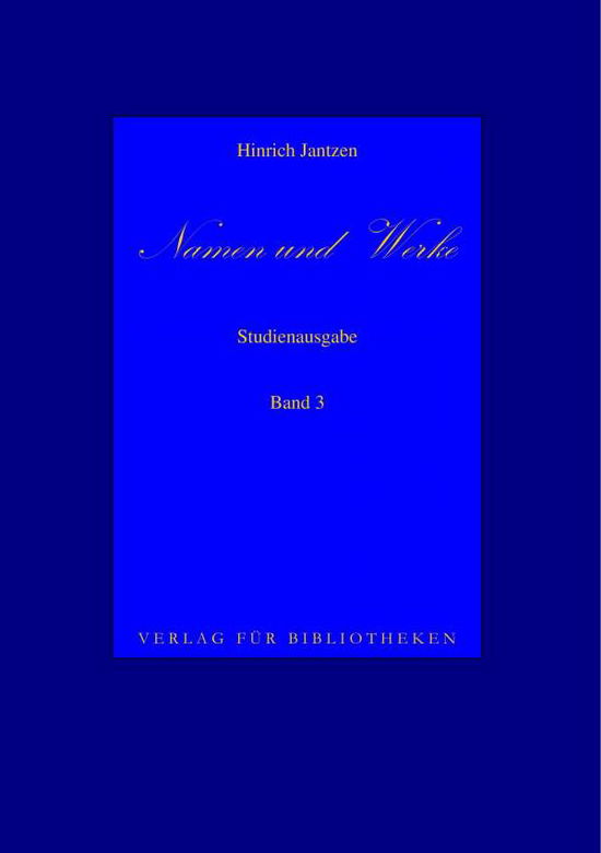 Cover for Jantzen · Namen und Werke 3 (Book) (2017)