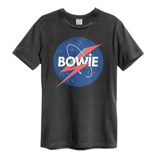 David Bowie - The The Moon Amplified Vintage Charcoal Large T-Shirt - David Bowie - Koopwaar - AMPLIFIED - 5054488495174 - 