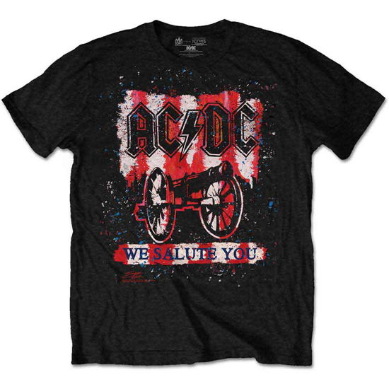 Cover for AC/DC · AC/DC Unisex T-Shirt: We Salute You Bold (Black) (T-shirt) [size S] [Black - Unisex edition] (2016)