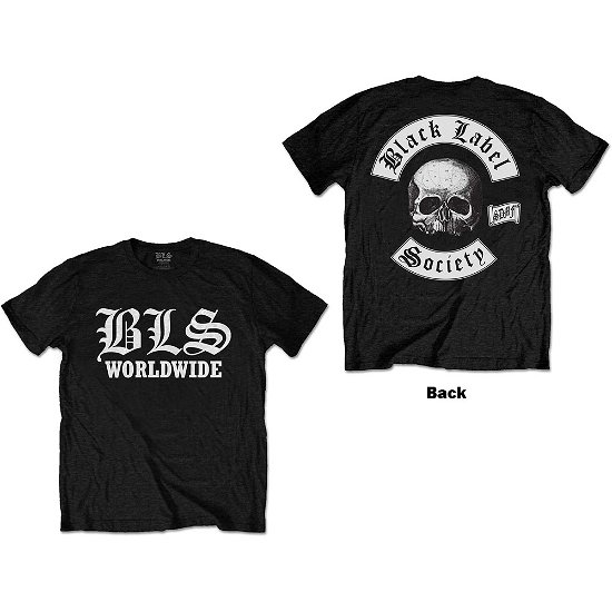 Black Label Society Unisex T-Shirt: Worldwide (Back Print) - Black Label Society - Merchandise -  - 5056368687174 - 