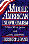 Cover for Gans · Middle American Individualism (Paperback Book) (1991)