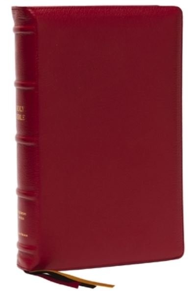 Cover for Thomas Nelson · KJV Holy Bible: Large Print Single-Column with 43,000 End-of-Verse Cross References, Red Goatskin Leather, Premier Collection, Personal Size, Thumb Indexed: King James Version (Leather Book) (2023)
