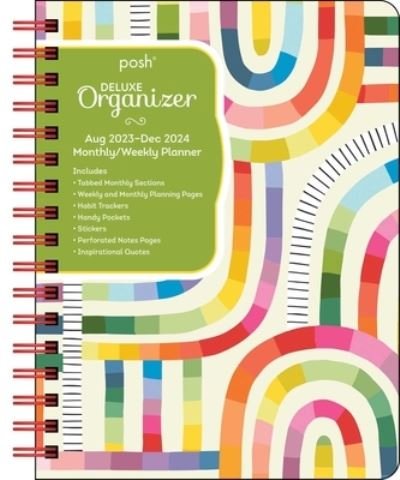 Cover for Andrews McMeel Publishing · Posh: Deluxe Organizer 17-Month 2023-2024 Monthly / Weekly Hardcover Planner Calendar: Rainbow Maze (Calendar) (2023)