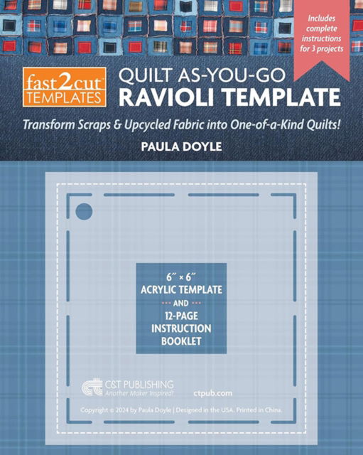 Cover for Paula Doyle · Fast2cut Quilt As-you-go Ravioli Template: Transform Scraps &amp; Upcycled Fabric into One-of-a-kind Quilts! (MERCH) (2025)