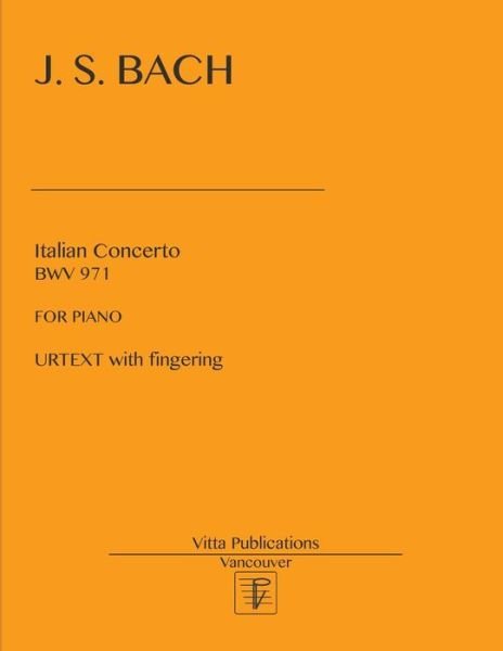 Cover for Johann Sebastian Bach · Italian Concerto (Paperback Bog) (2017)