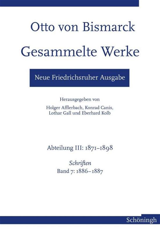 Cover for Bismarck · Ges.Werke; III / 7 (Book) (2018)