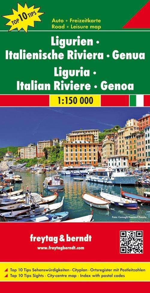 Cover for Freytag &amp; Berndt · Freytag &amp; Berndt Road + Leisure Map: Liguria, Italian Riviera, Genoa (Gebundenes Buch) (2018)