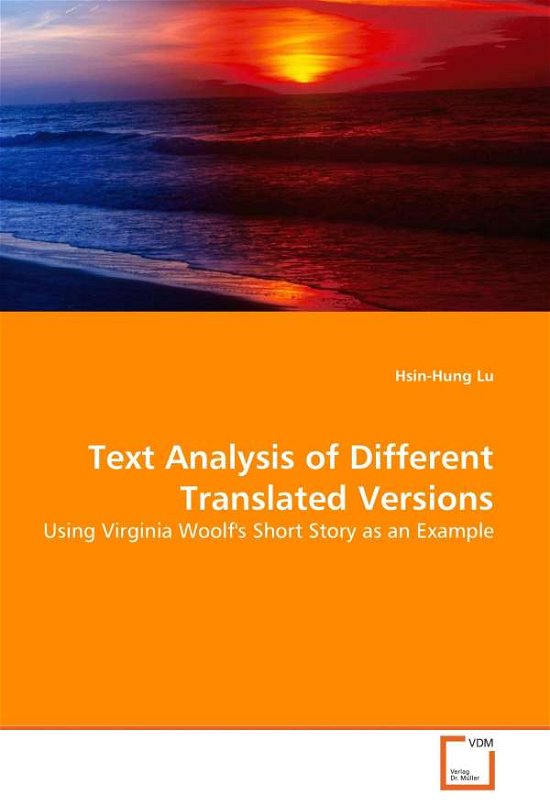 Cover for Hsin-hung Lu · Text Analysis of Different Translated Versions (Pocketbok) (2008)