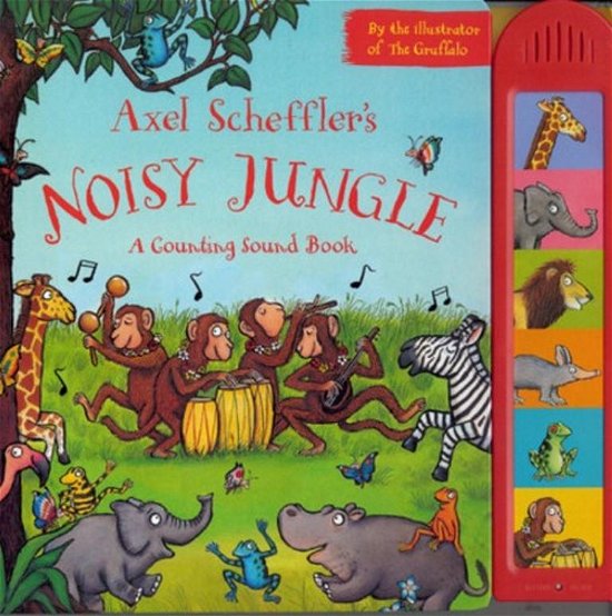 Cover for Axel Scheffler · Sikke en larm i junglen m/lydknapper (Cardboard Book) [1er édition] (2014)