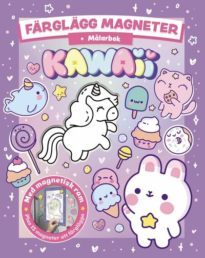 Cover for Färglägg magneter Kawaii : Målarbok (Paperback Book) (2025)