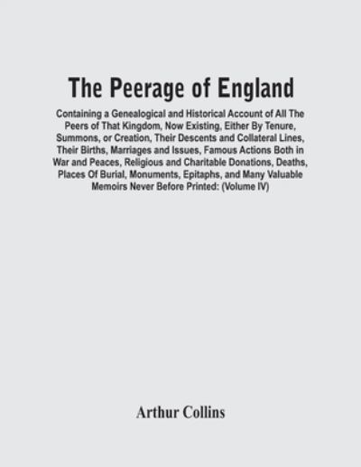 Cover for Arthur Collins · The Peerage Of England (Paperback Bog) (2021)