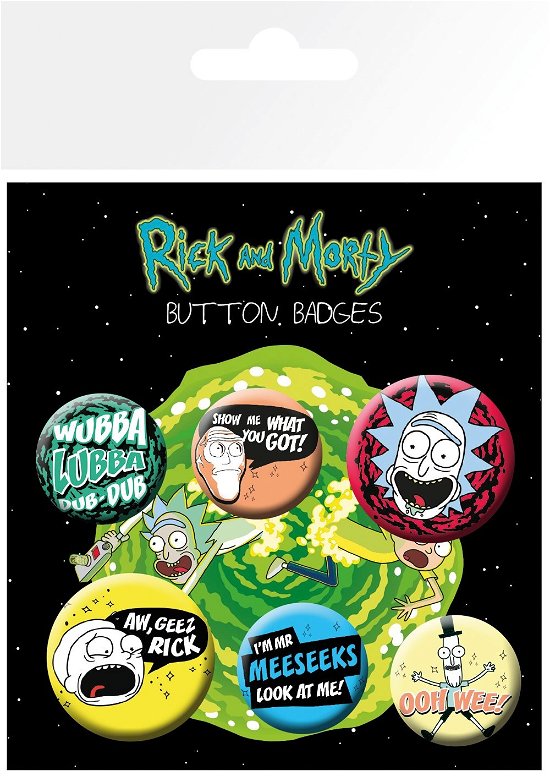 Rick & Morty: Gb Eye - Button Badges Mix 1 (Badge Pack) - Rick & Morty - Merchandise - Gb Eye - 5028486415175 - 