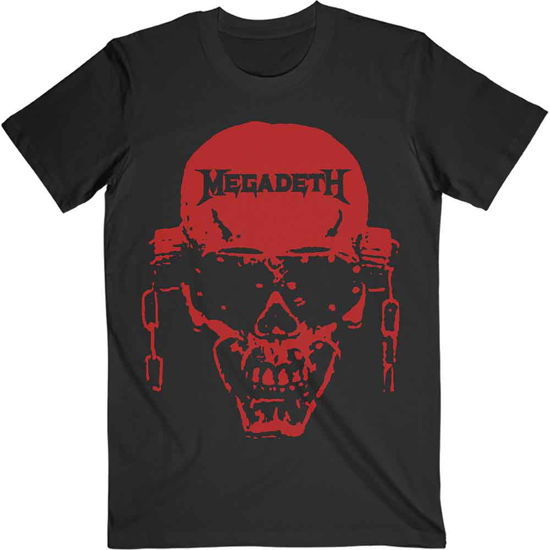 Megadeth Unisex T-Shirt: Vic Hi-Contrast Red - Megadeth - Fanituote -  - 5056368635175 - 